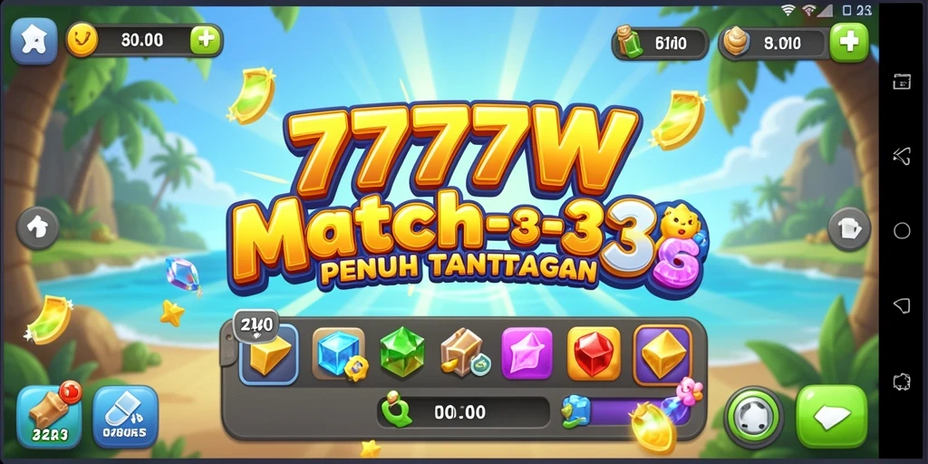 Tampilan menarik dari gameplay Match-3 yang mendebarkan.