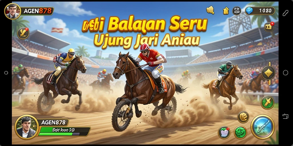 Tampilan permainan balap yang mendebarkan dan penuh aksi.