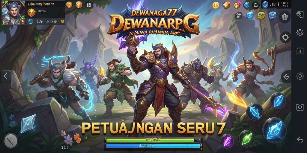 Tangkapan layar dari gameplay DEWANAGA77 yang menampilkan pertarungan ARPG.