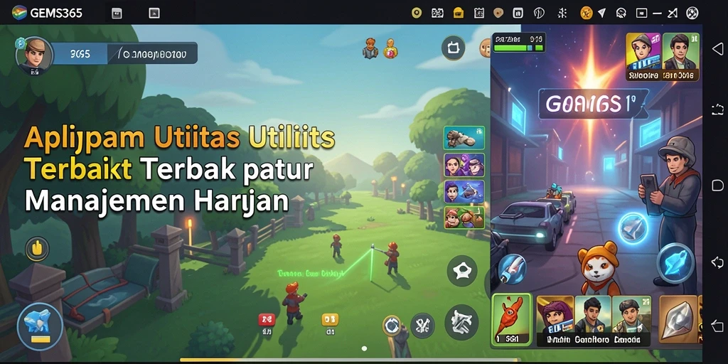 Tampilan aplikasi GEMS365 yang memudahkan manajemen aktivitas harian.