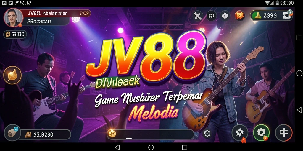 Tampilan gameplay JV88 yang menarik dengan berbagai genre musik.