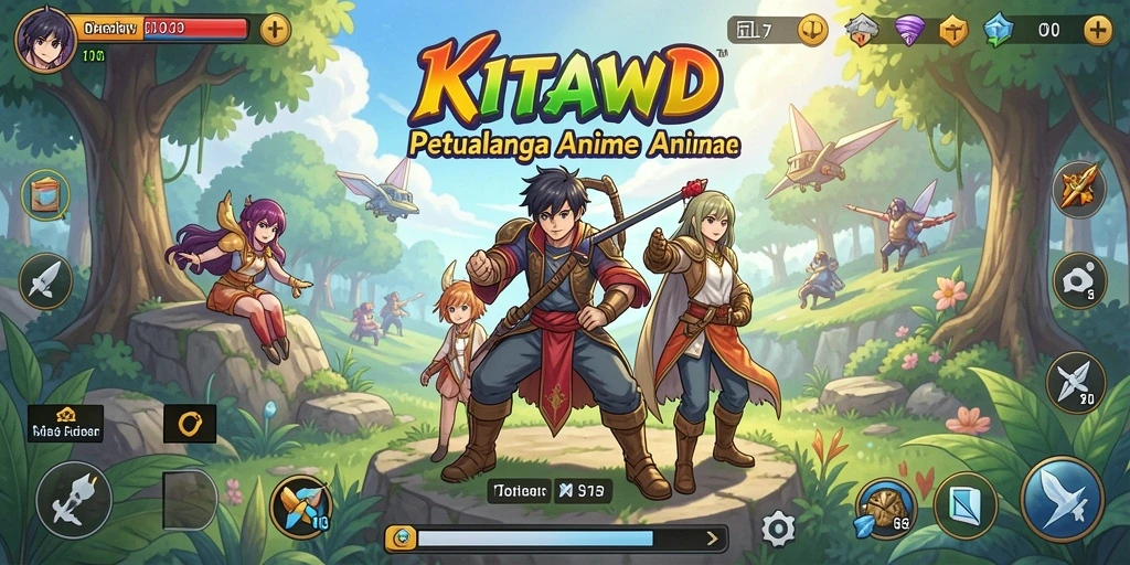 Tampilan gameplay KITAWD yang penuh warna dan menarik.