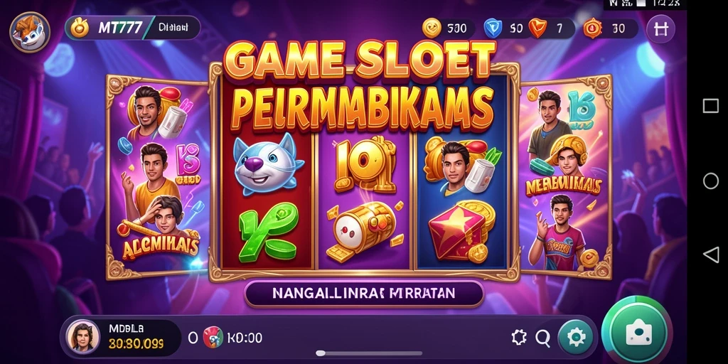 Tampilan gameplay MT777 menampilkan mesin slot yang menarik dan interaktif.