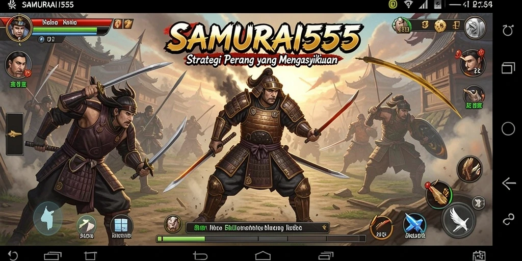Gameplay menegangkan dalam SAMURAI555 yang penuh strategi.