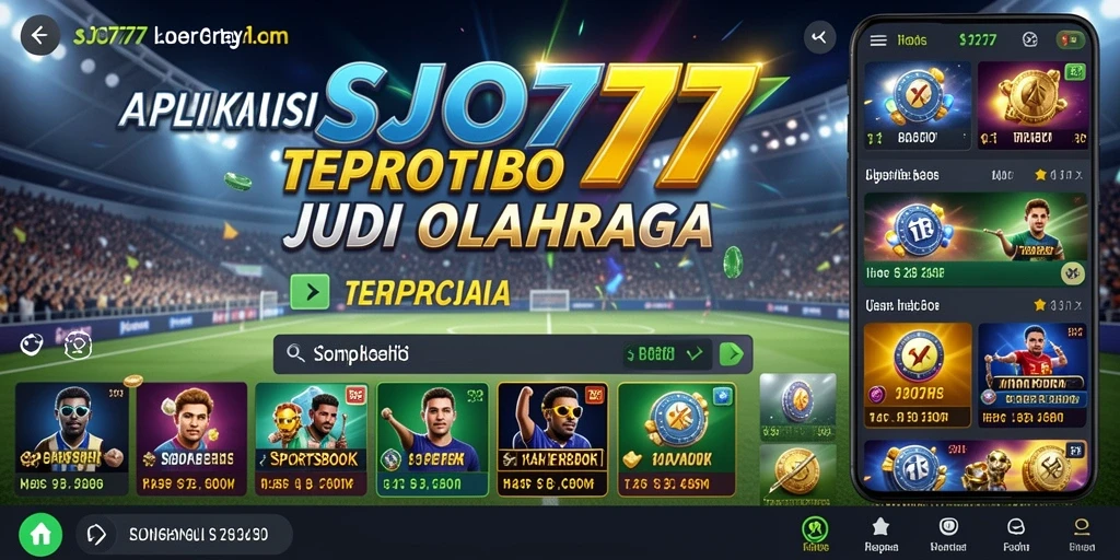Screenshot SJO777 menampilkan tampilan antarmuka aplikasi Sportsbook.