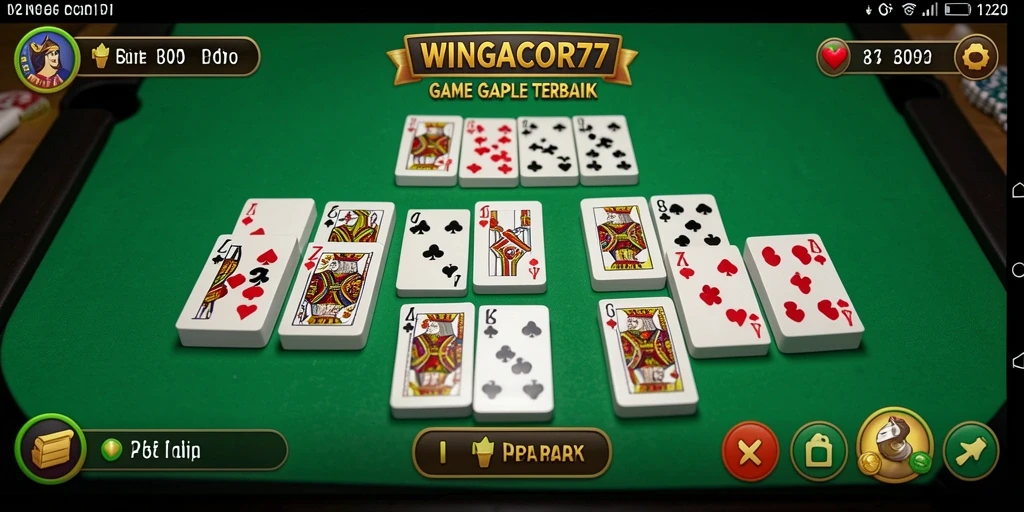 Tampilan gameplay Gaple yang menarik dan interaktif di WINGACOR77.