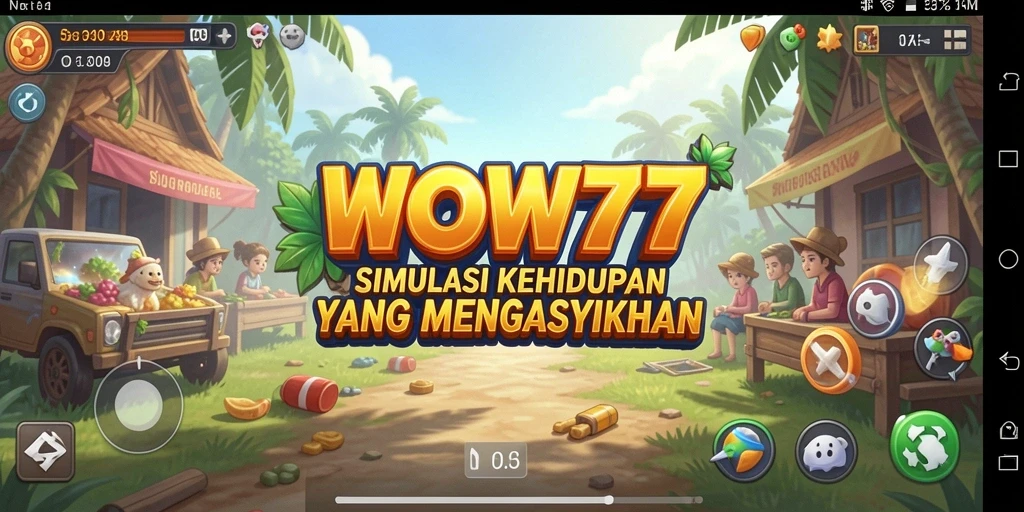 Tampilan gameplay WOW77 yang penuh warna dan menawan.